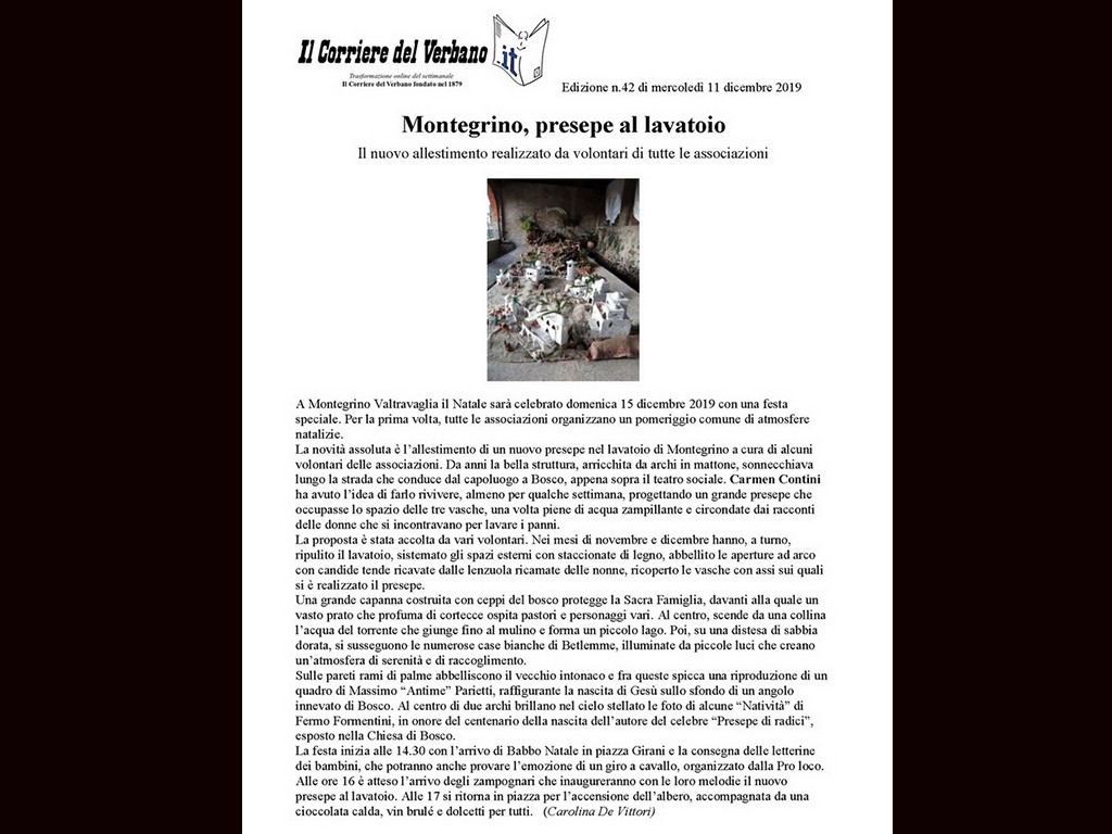 0-Corriere Verbano-Presepe al lavatoio 2019